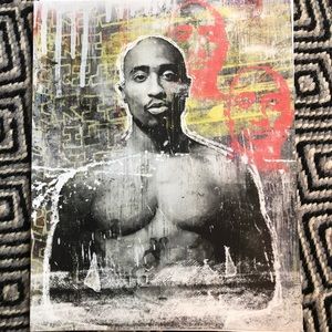 Tupac Shakur 11 x 14”. On canvas.  Crisp art Ltd